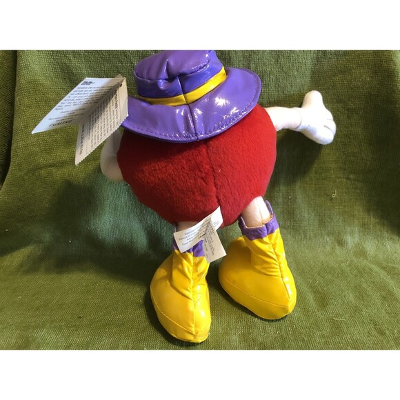 Red M&M's character with Purple hat with Tag - Picture 2 of 4